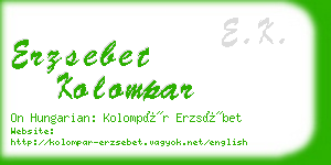 erzsebet kolompar business card